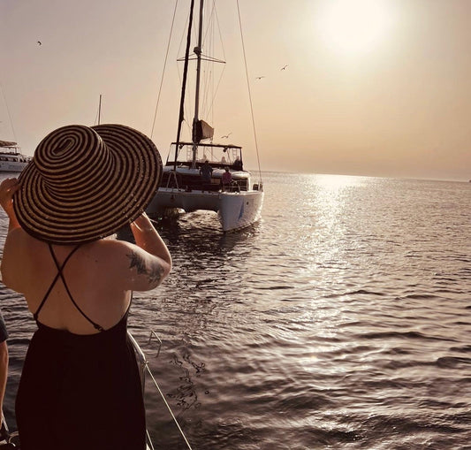 santorini greece holiday on a boat