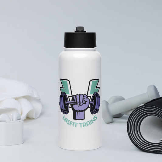 Iron Grip Stainless Steel Water Bottle with Straw