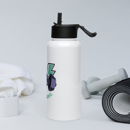 Iron Grip Stainless Steel Water Bottle with Straw