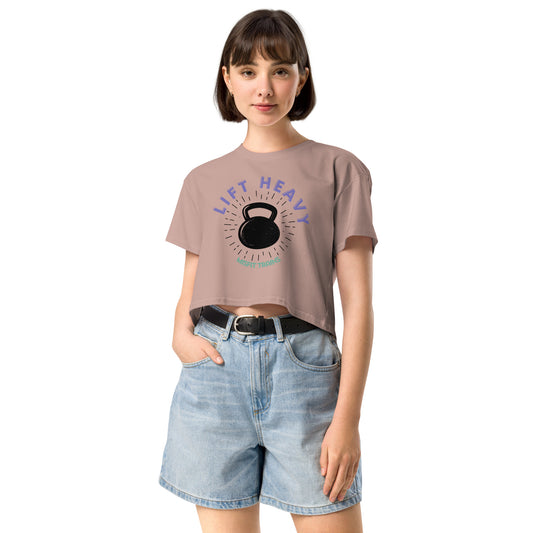 Lift Heavy Crop Tee